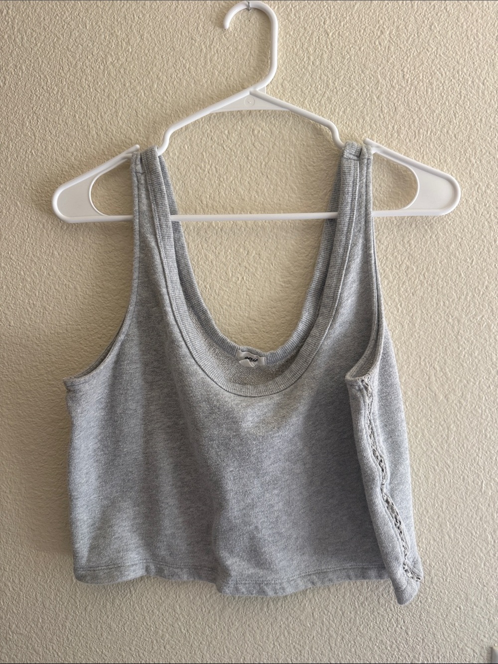 aerie Light Gray Cropped Tank